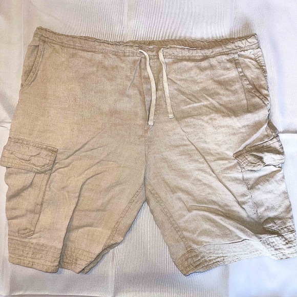 Island Importer Linen Cargo Shorts Men's Med - Picture 1 of 12